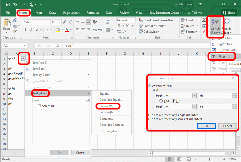 SOLVED How To Filter Or Select Or Remove Rows In An Excel Table Based On A Cells Contents Up 