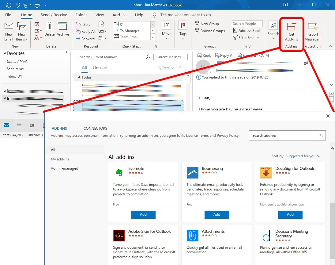 SOLVED How To Disable GET ADD INS Button In Outlook Up Running 