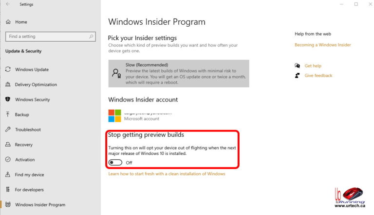 Windows 10 Flighting Insider Program