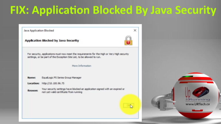 application blocked by Java Security