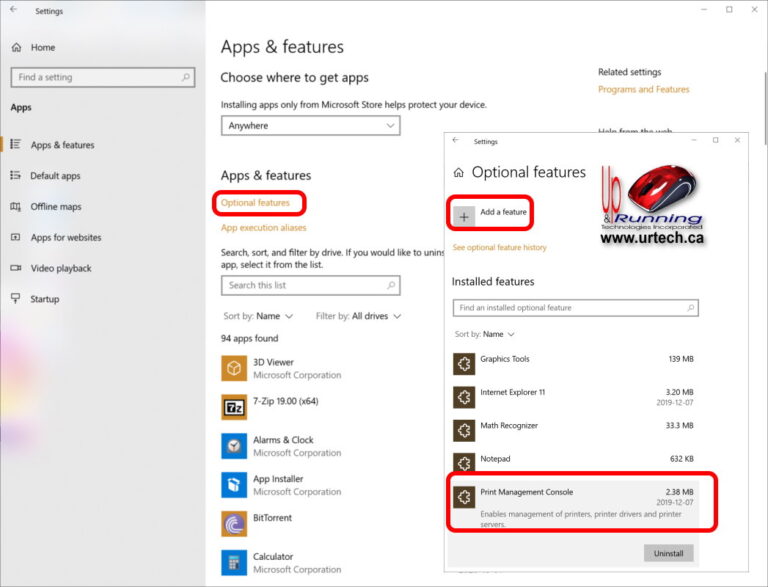 Install Print Management Console