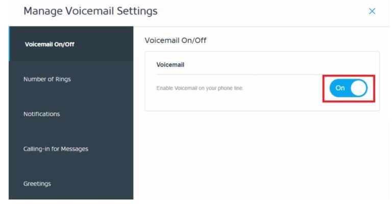 shaw manage land line voicemail