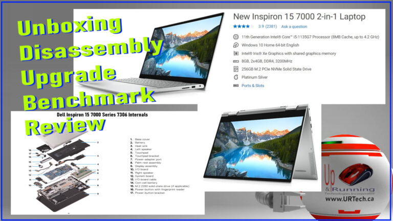 Dell Inspiron 15 7000 7306 unboxing setup disassembly benchmark upgrade review