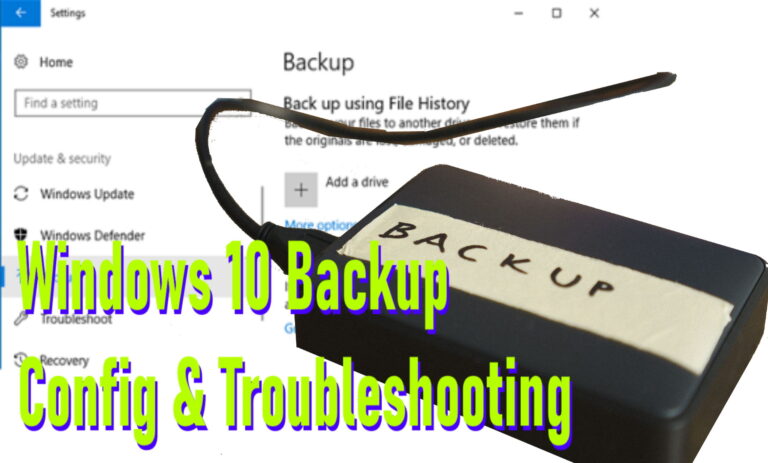 windows 10 backup config troubleshooting