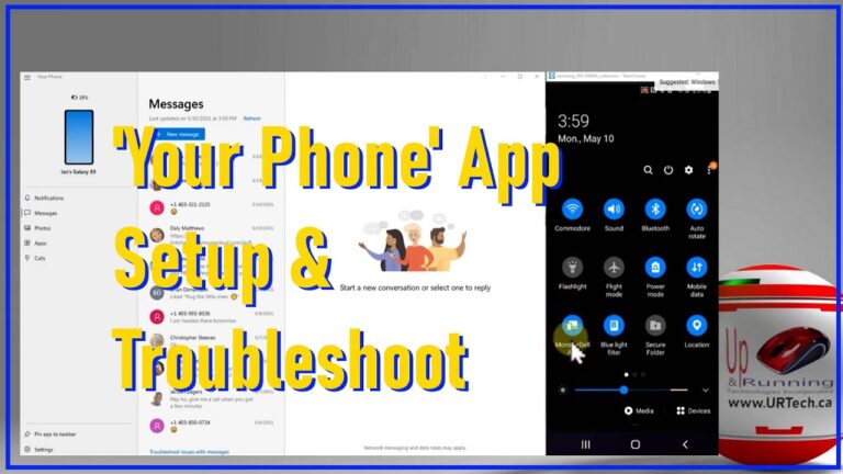 your phone app link to windows from your android cell phone setup and troubleshoot