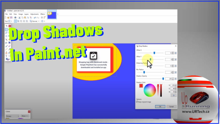 create drop shadows in paint dot net