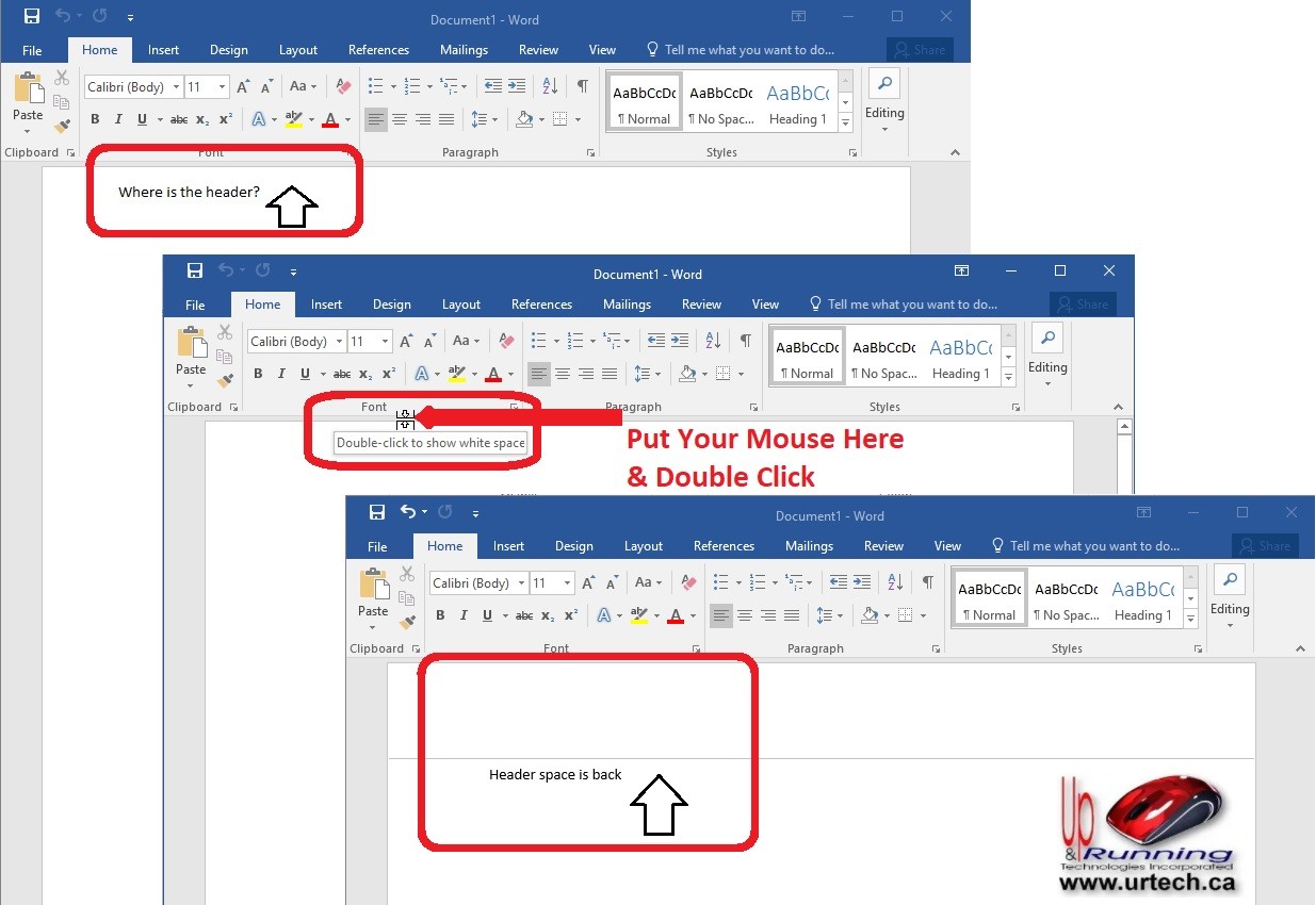 SOLVED Missing Header Or Footer In Word Up Running Technologies 