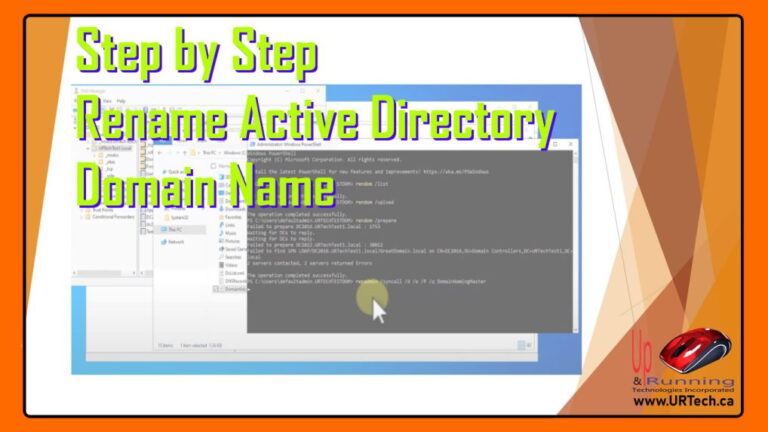 Step By Step Rename Active Directory Domain Name ad