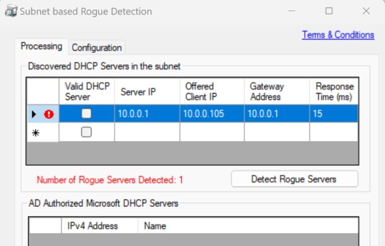 easily find rogue dhcp servers