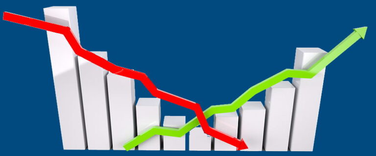 stock crypto up and down graph red green