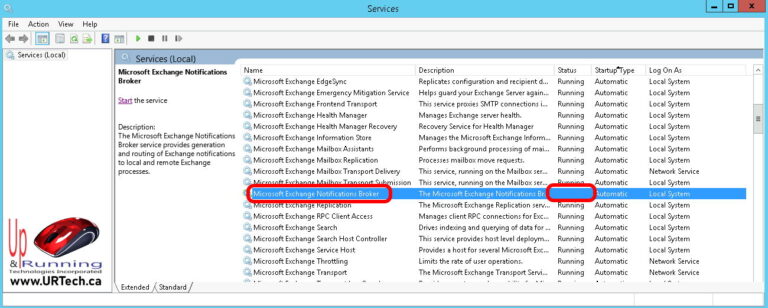 Microsoft Exchange Notifications Broker stopped service automatic