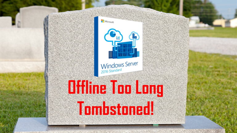 windows server offline dc tombstoned