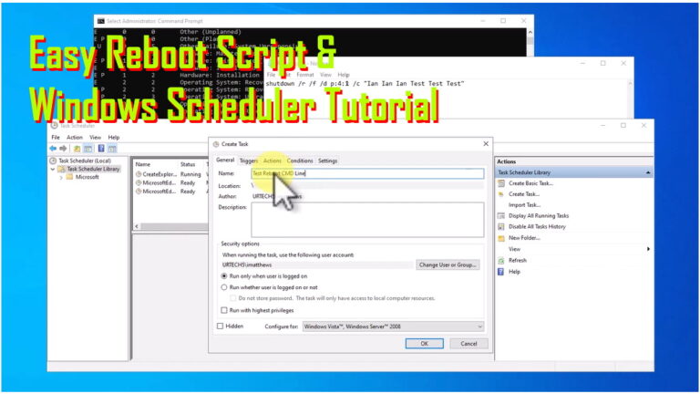 reboot script and task sched tutorial