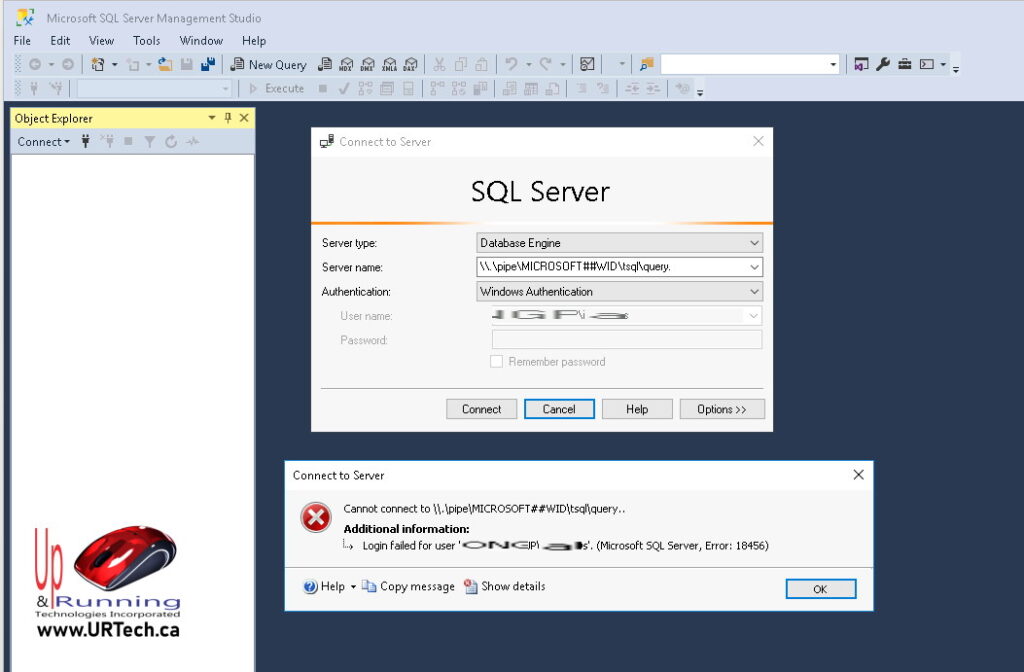 Sql Server Can Not Connect To Sql Server Management Studio Itecnote