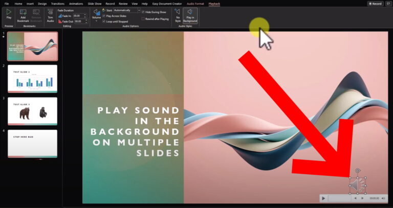 How To Play Music Over Multiple Slides in PowerPoint