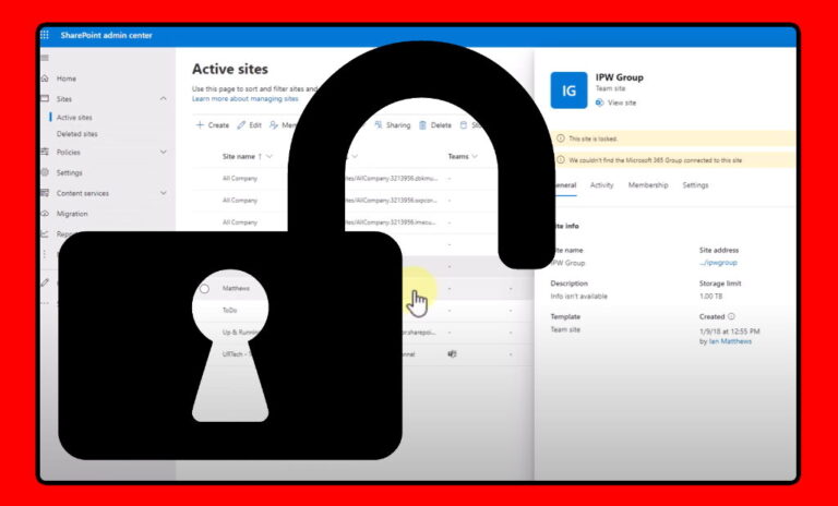UNLOCK SharePoint Site