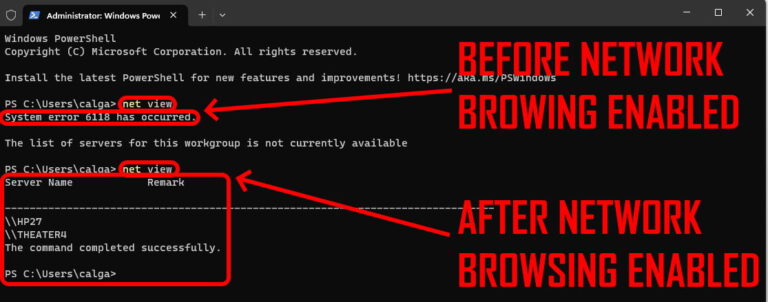 net view not working