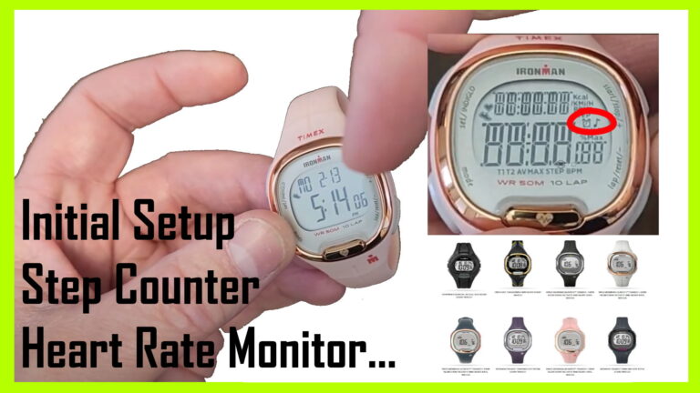 timex ironman setup step counter heart rate