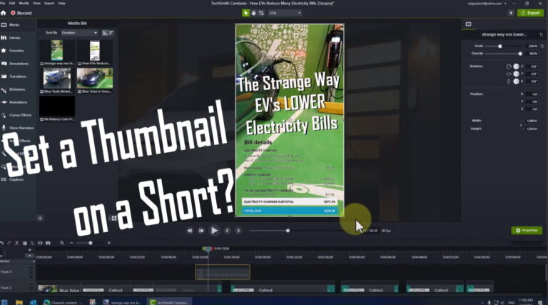 set a thumbnail on a short