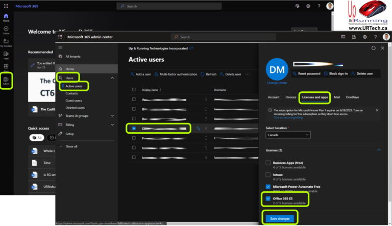 Remove A Microsoft Office 365 License From a User