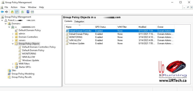 group policy management console