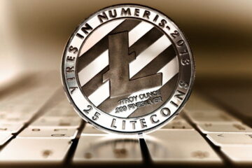 litecoin on keyboard