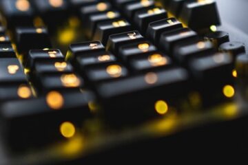 yellow backlit keyboard