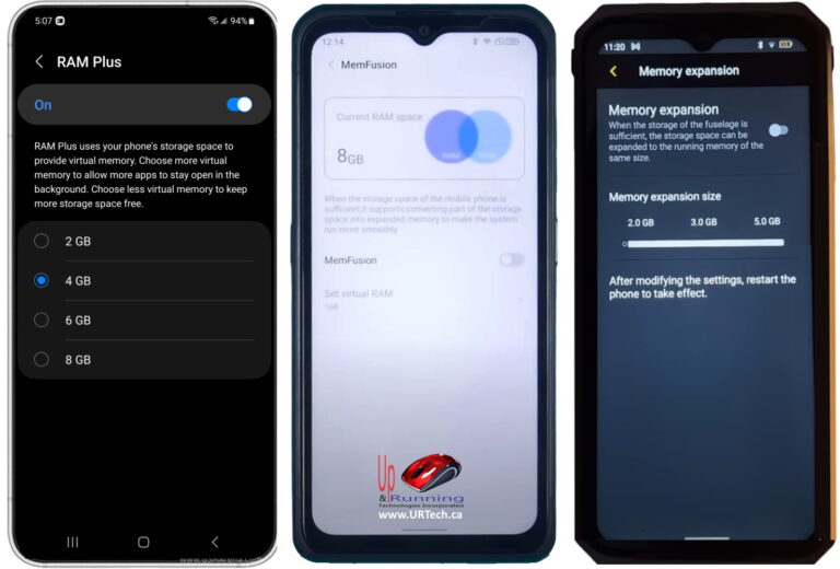 what is ram plus - memfusion - memory expansion on Android