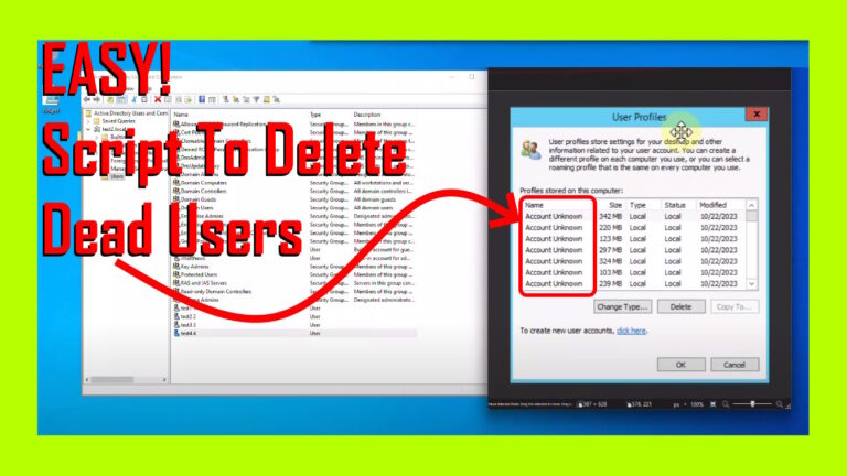 easy powershell script to delete account unknown users