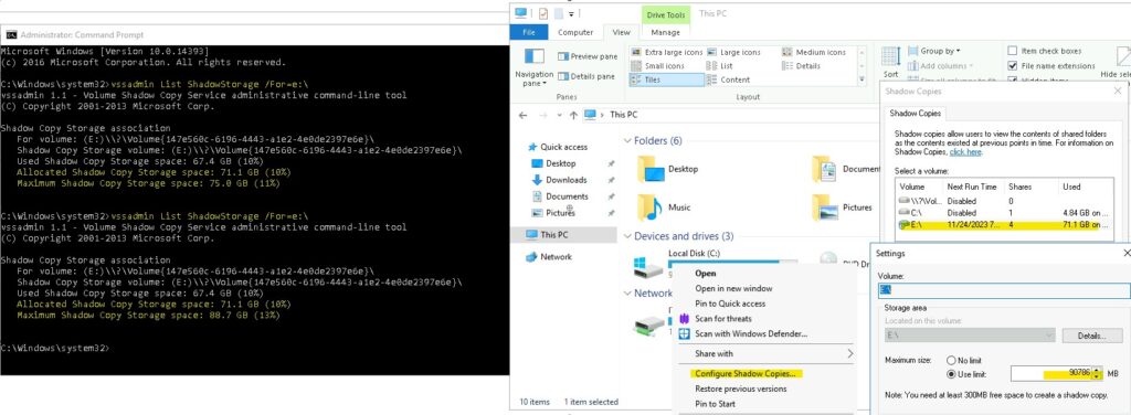 how-to-increase-shadow-copy-storage-space