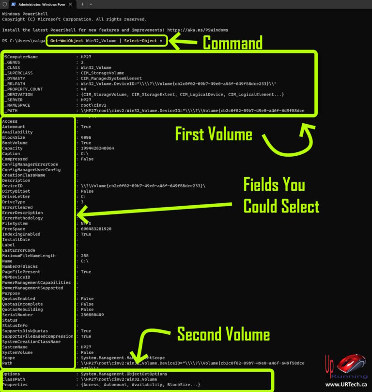 command to listr all disk and volume information