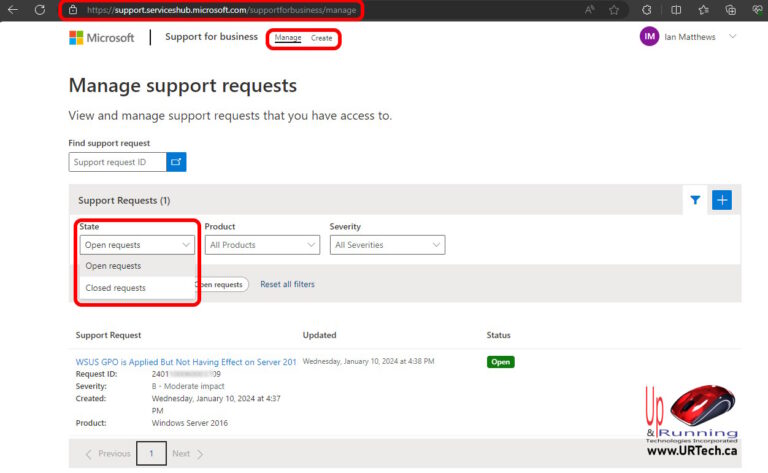 how to check the status of your microsoft technical support case ticket online