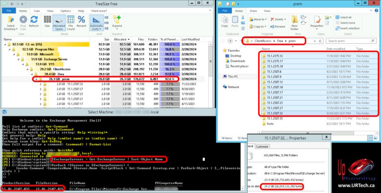 is it safe to delete old versions of exchange ClientAccess OWA prem folders