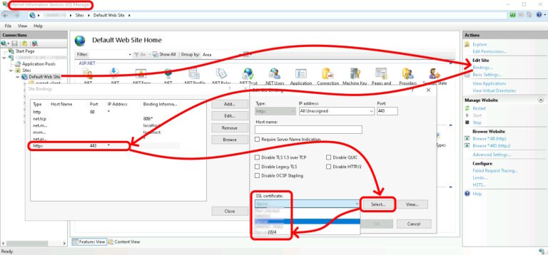 apply bind ssl certificate to iis website - how to renew a certificate used in iis