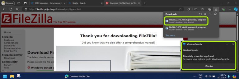 FileZilla_3xxxxx_win64_sponsored-setup-exe-couldnt-download-virus-detected-ms-edge-windows-security-defender