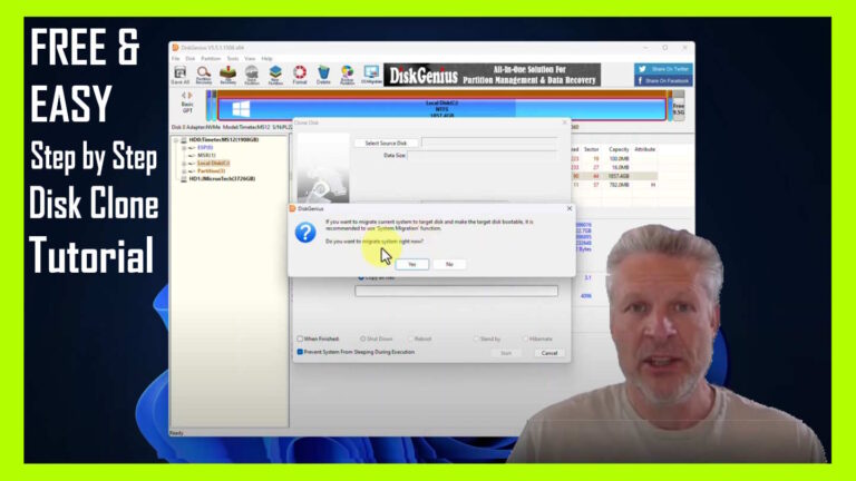 disk genius disk clone tutorial