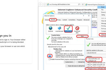 fix powershell mfa popup we can't sign you in javascript is required to sign in trusted sites