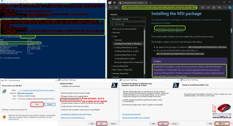 how to download and install the latest powershell 7