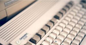 commodore amiga a1200 keyboard and monitor