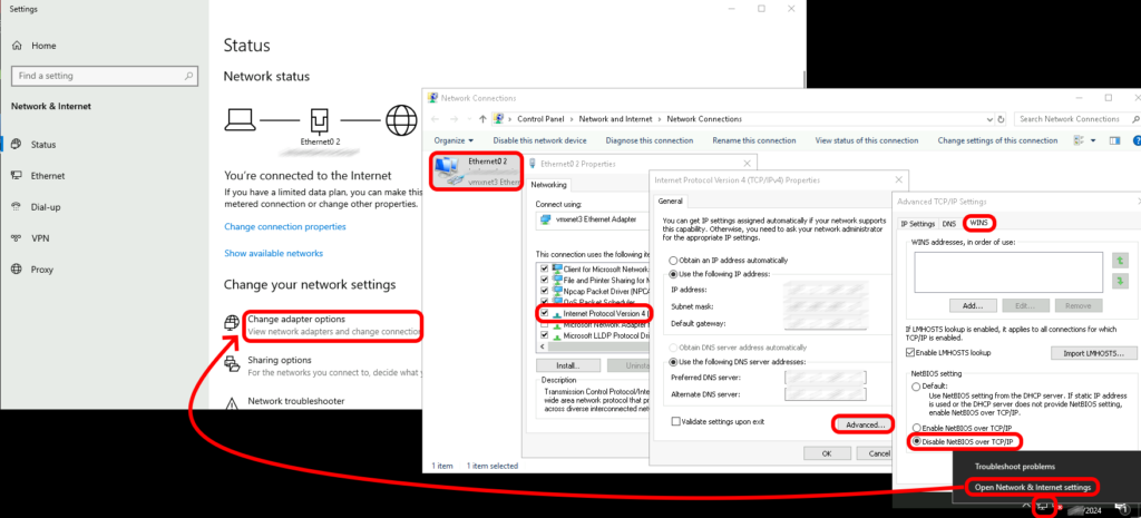 how to disable netbios