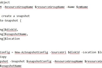 script to take azure snapshot of single vm with all disks