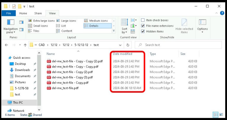 why the date modified data changes on some copied files but not others