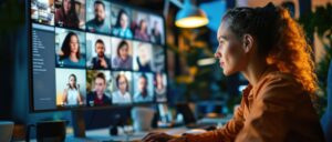 woman in video conference