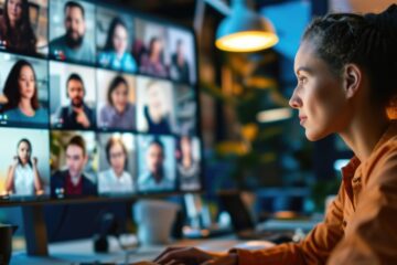 woman in video conference