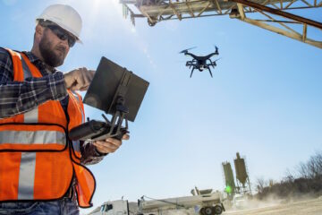 construction drone cement plant