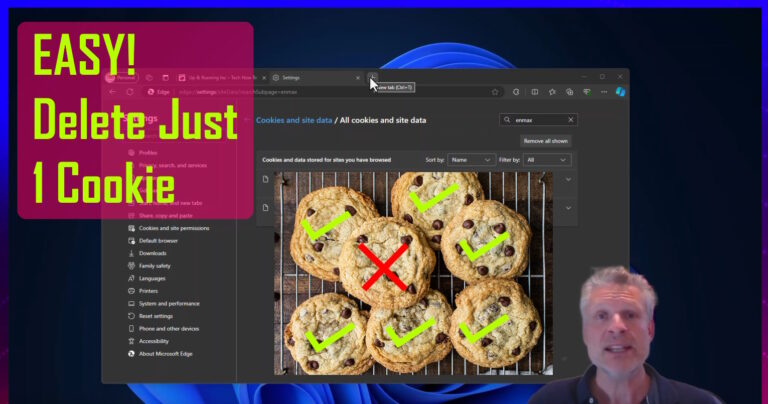 how to delete just one browser cookie