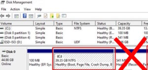 shrink disk volume