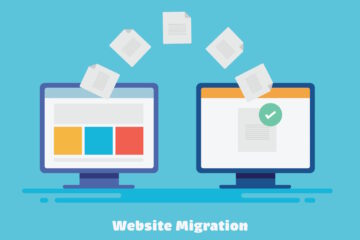 Website migration service. Chaing website structure, content and creating new user experience for better search ranking, vector illustration web banner.