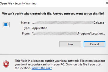 Open File - Security Warning This File is in a Location Outside of Your Local Network