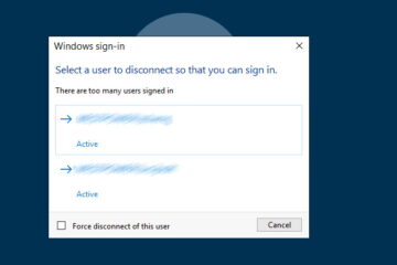 SELECT A USER TO DISCONNECT SO YOU CAN SIGN IN